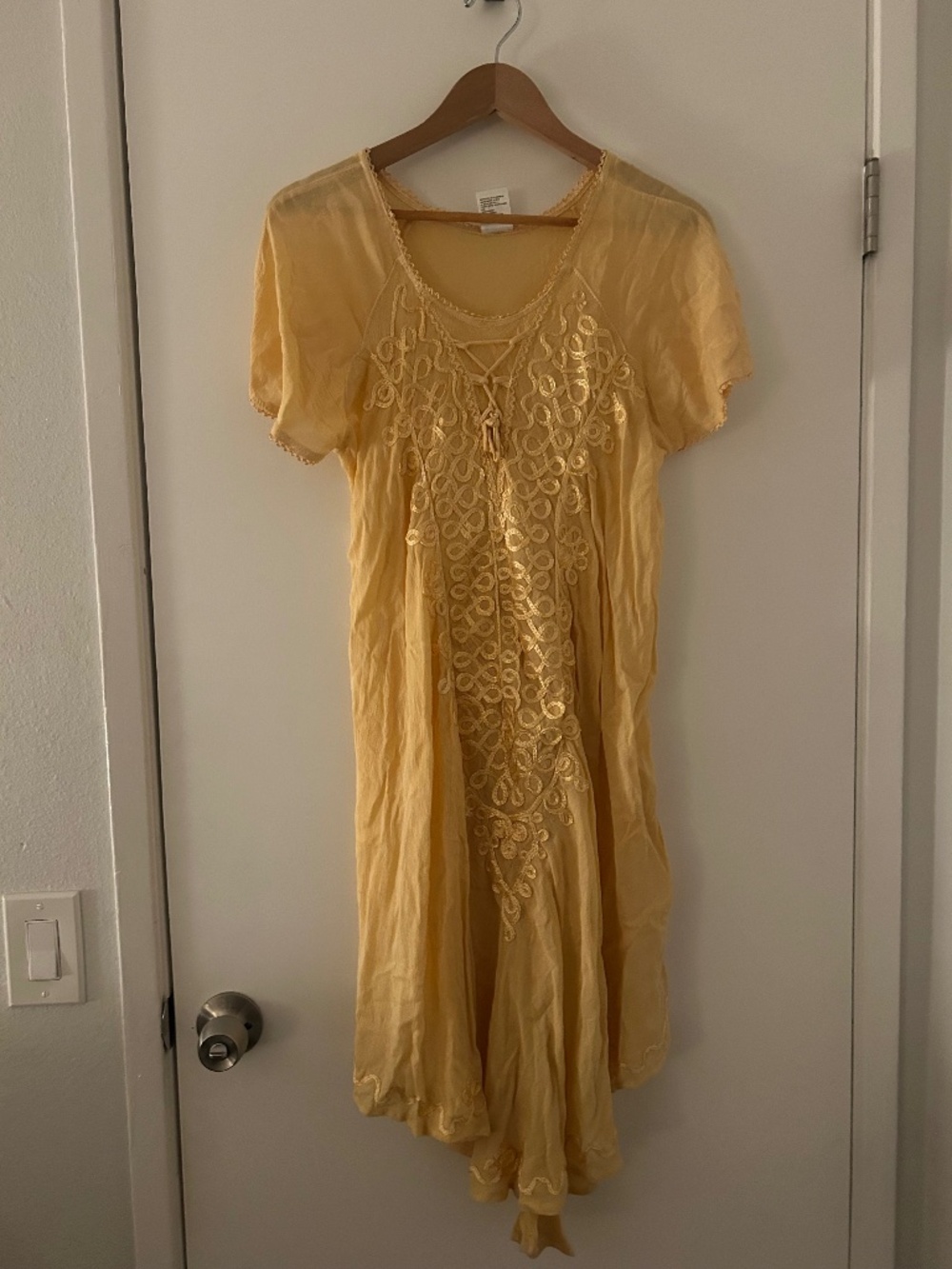 Artisan made in India yellow dress